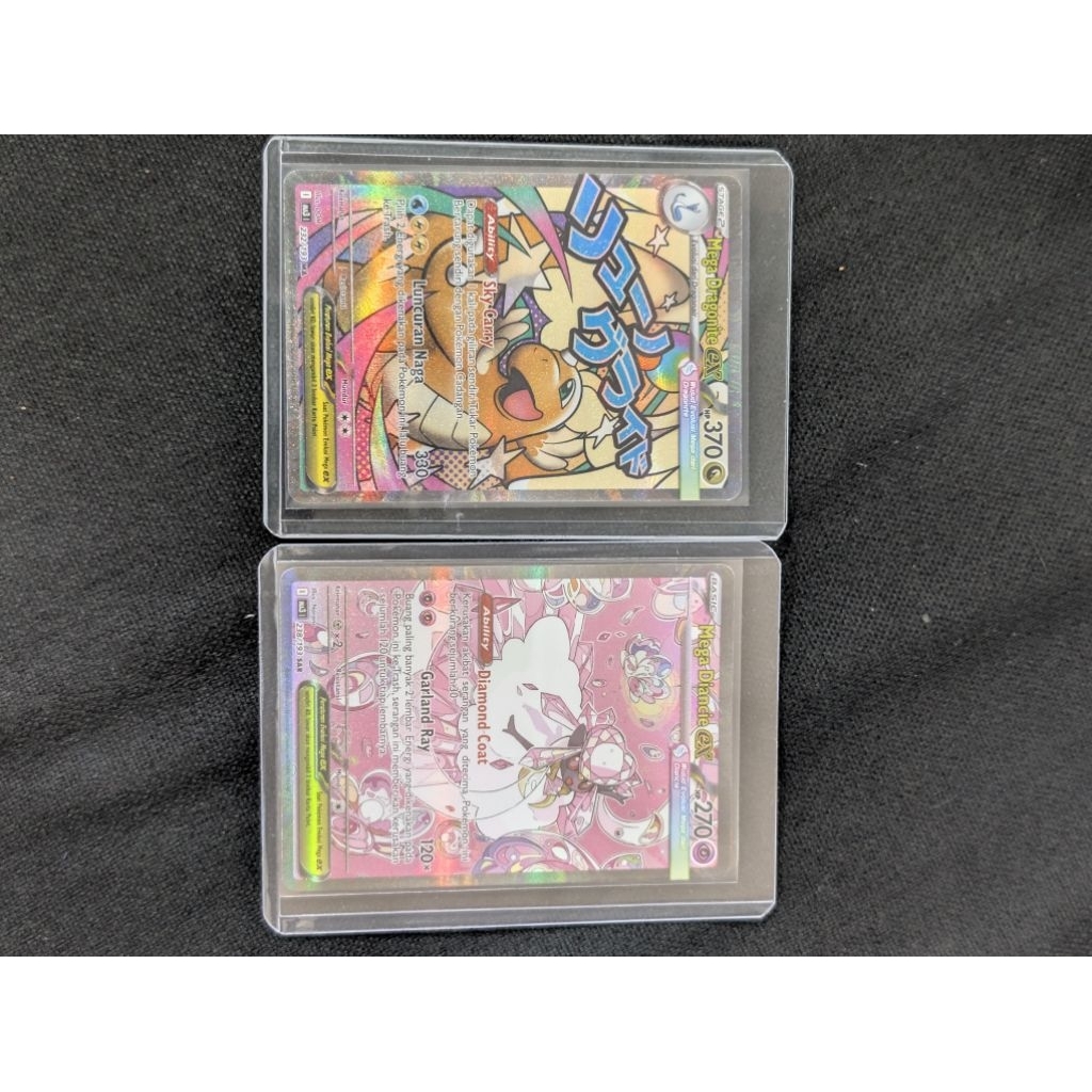 Pokemon Card Mega Diance & Mega Dragonite