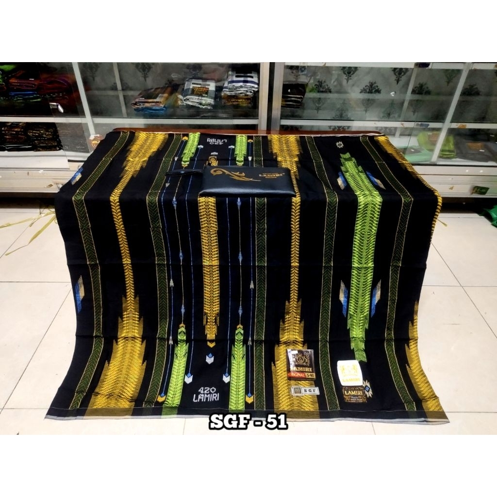 Sarung LAMIRI FULL SUTRA 420 Motif SGF SGE SGL SGA Mix GOLD