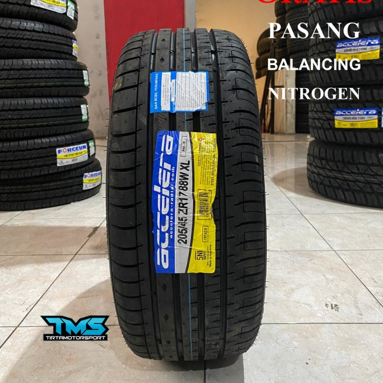 BAN MOBIL RADIAL ACCELERA PHI-R 205 45 R17 TUBELESS VELG MOBIL RING 17 AWET MURAH
