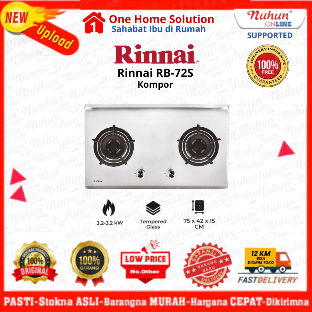 Rinnai Kompor Tanam Rinnai RB-72S Stainless Steel
