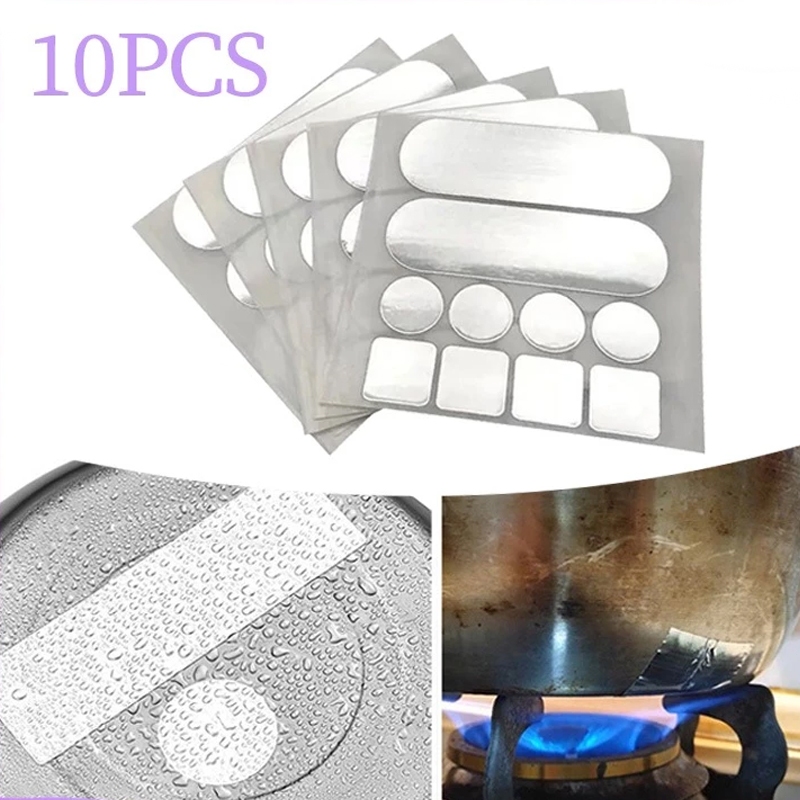 10pcs/Set Penambal Panci Bocor Anti Api Tambalan Panci Bocor Lem Panci Bocor Tahan Panas Tambal Panc