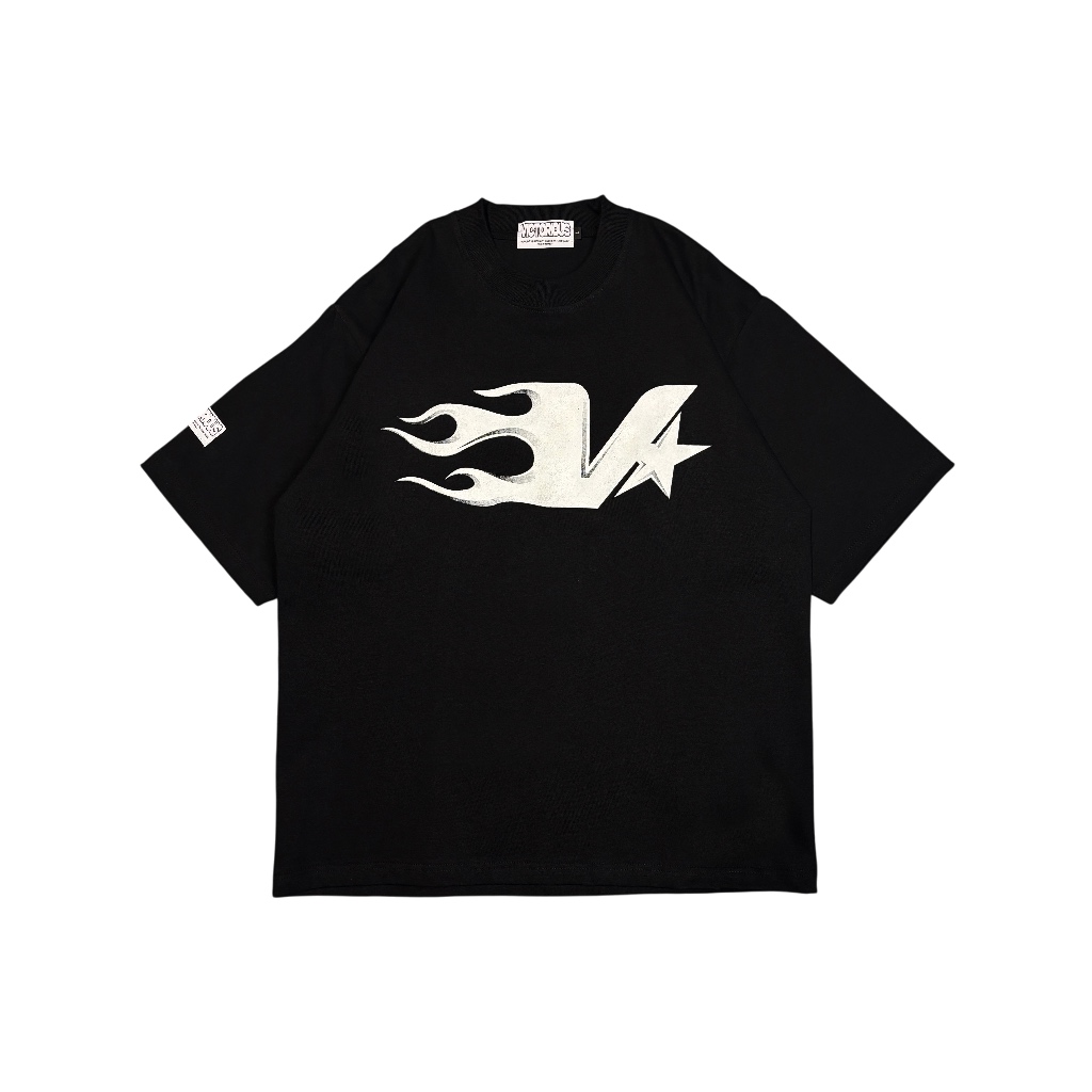 Victorious - Kaos Oversize VICTORIOUS STAR Black - Tshirt Pria Wanita Unisex