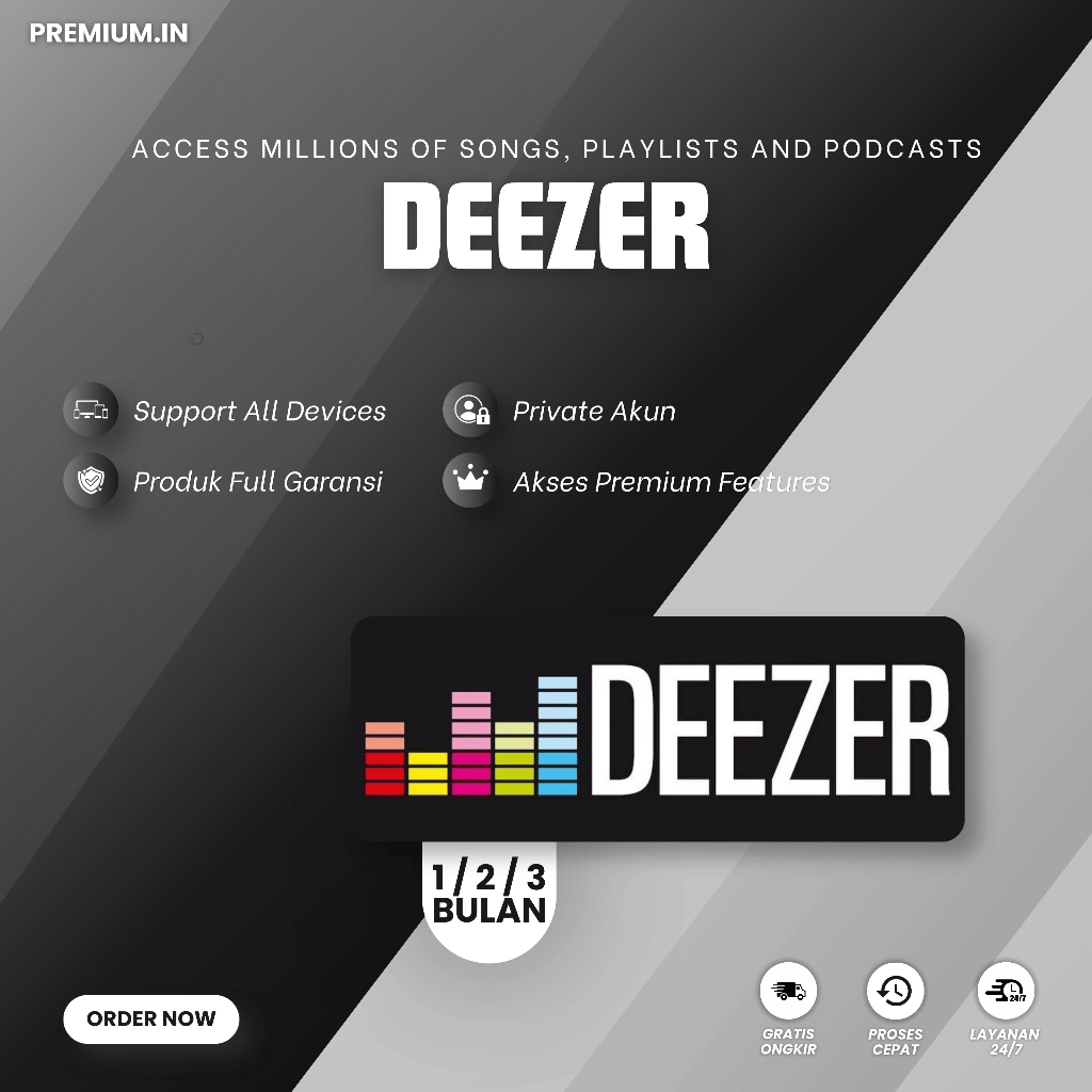 Deezer Premium 1 Bulan Private Full Akses Aktivasi Cepat