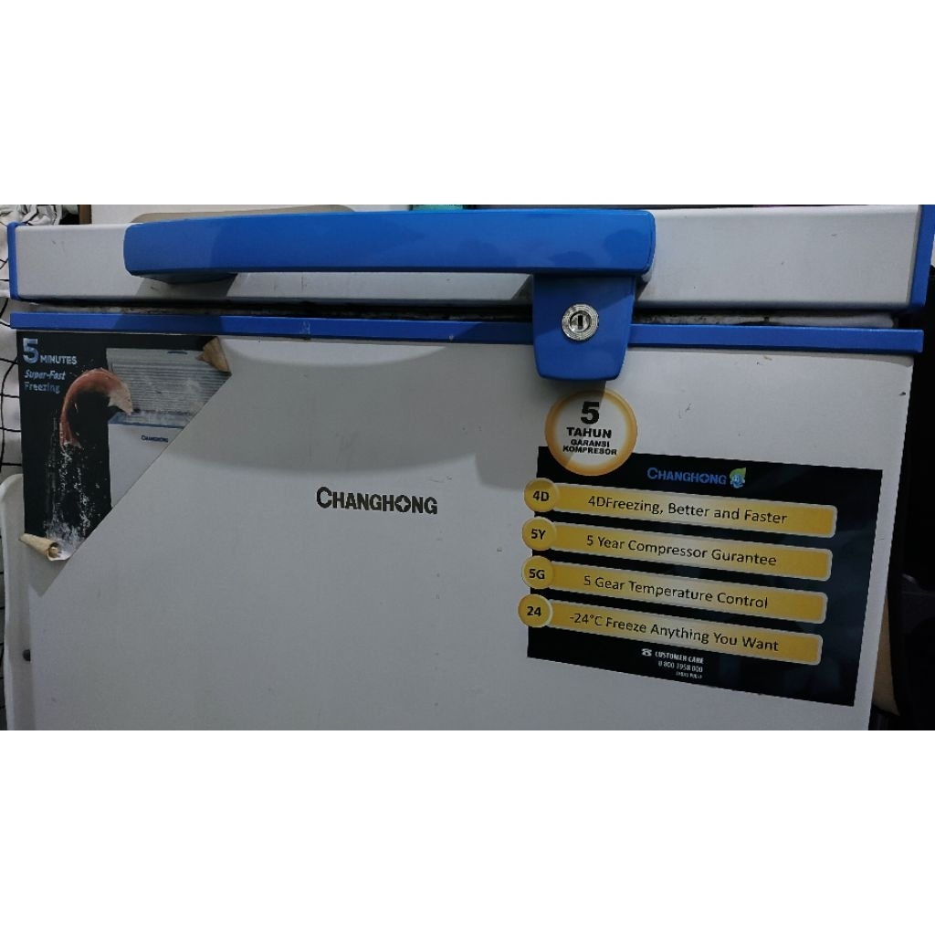 Changhong Chest Freezer CBD-105 - Freezer Box 100 Liter Low Watt (Second)