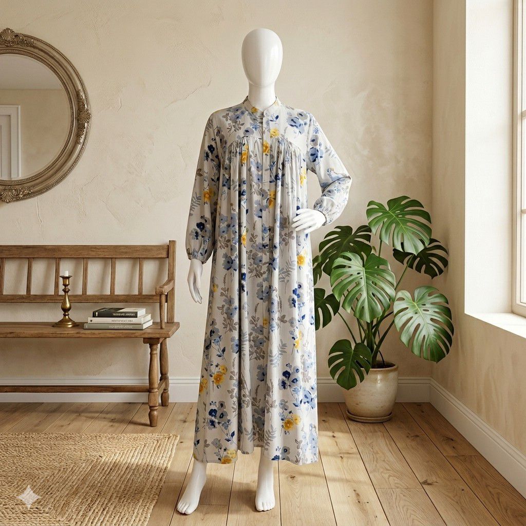 Dainik Peony Nightgown Home Dress Gamis Hamil & Menyusui