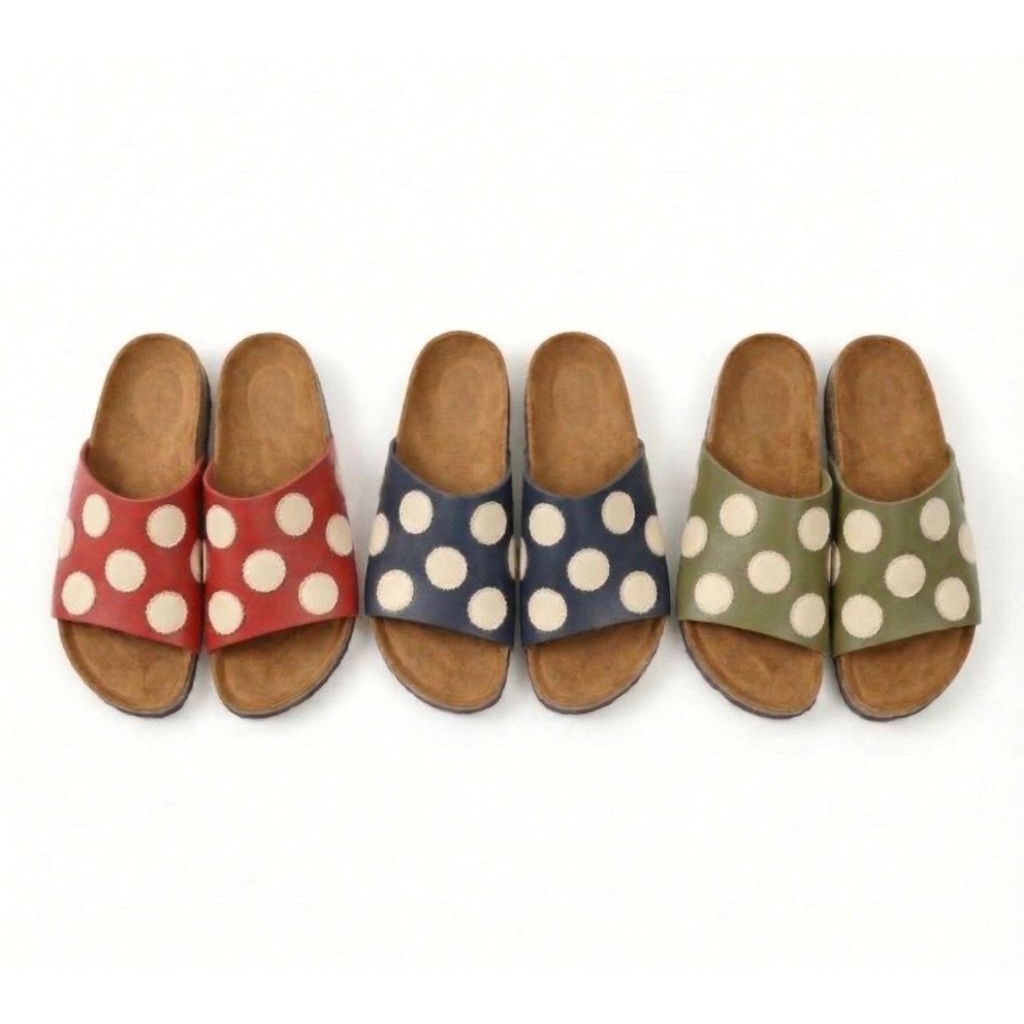 DOTTY SANDAL HANDMADE SENDAL PRIA WANITA SENDAL CUSTOM POLKADOT BIG SIZE 35-46