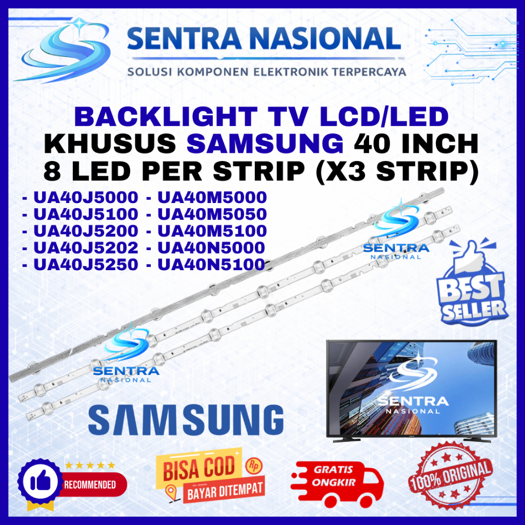 BACKLIGHT TV LED SAMSUNG 40 INCH UA40J5000 UA40J5100 UA40J5200 UA40J5202 UA40J5250 UA40M5000 UA40M50