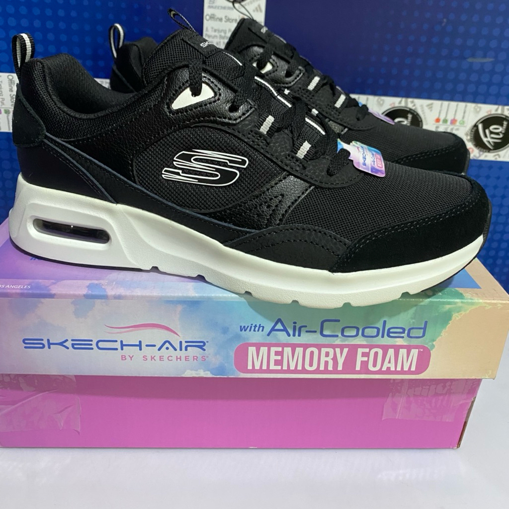 Sepatu Skechers Skech Air Court Original Women 150075BKW