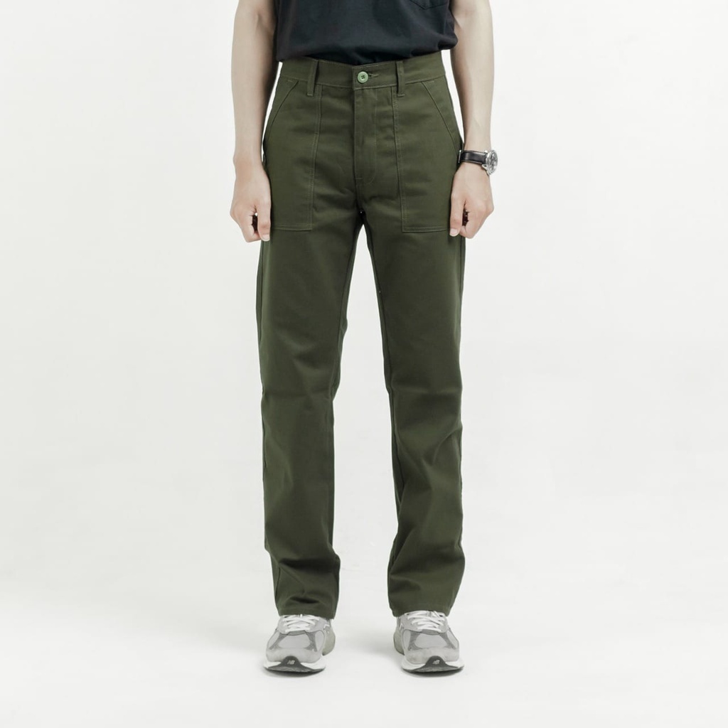 Teakroot Fatigue Pants Army - Celana Panjang Reguler Fit