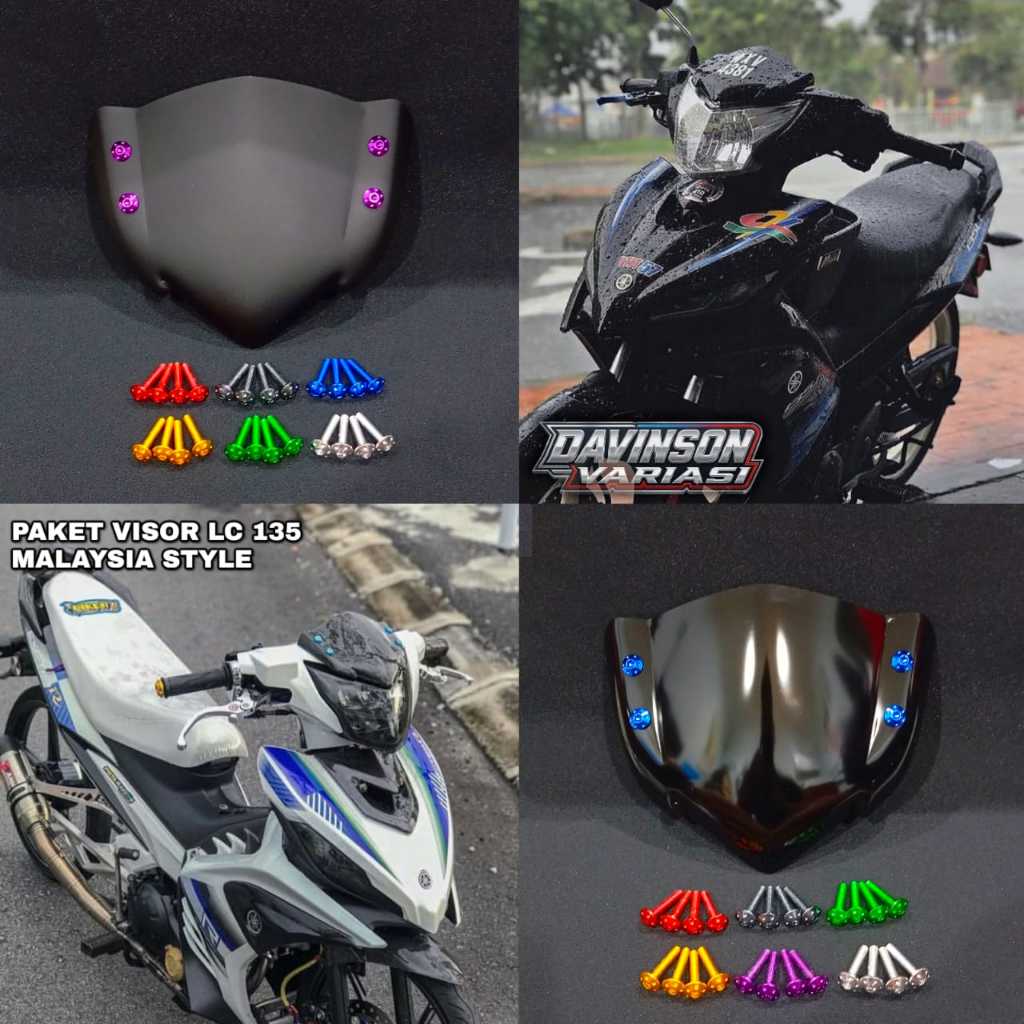 Visor Jupiter Mx New 135 Model LC 135 Malaysia Plus Baut Visor Cnc Import Model Bintik Pnp Jupiter M