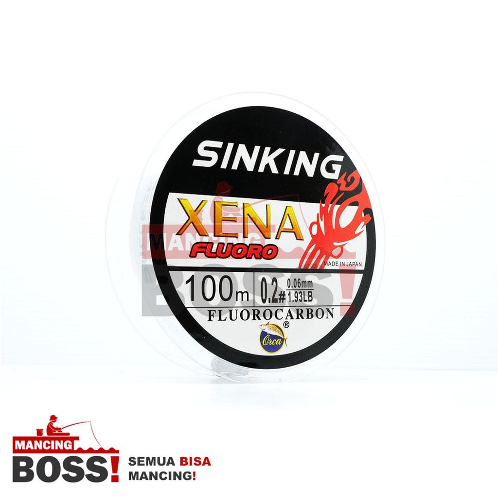 SENAR PANCING FLUOROCARBON ORCA XENA SINKING PANJANG 100 METER MUDAH TENGGELAM WARNA BENING