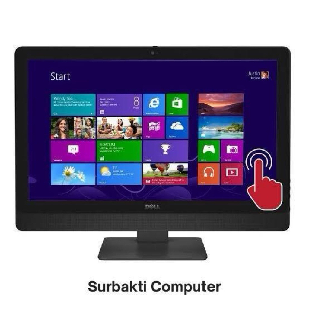 PC AIO ALL IN ONE DELL 9030 CORE I7 RAM 16GB SSD 512GB MONITOR 24 INCH TOUCHSCREEN