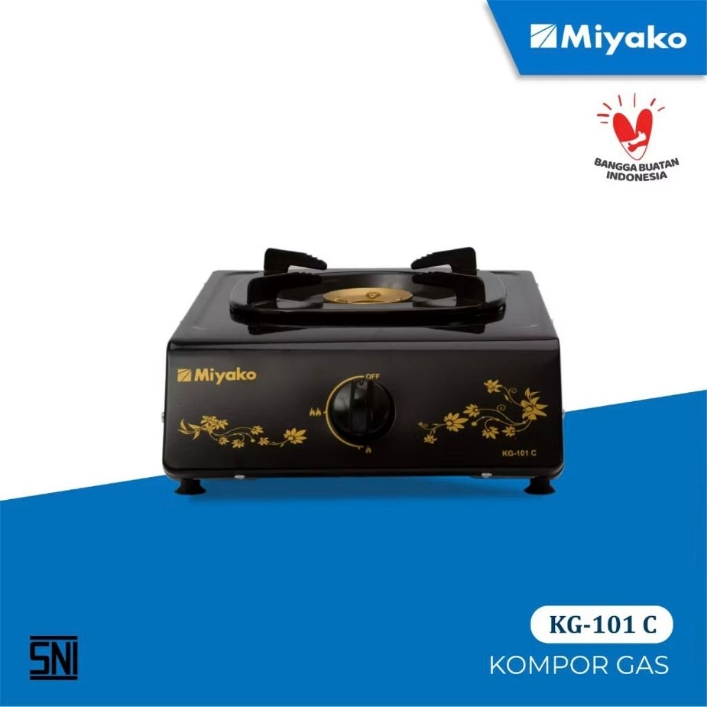 Kompor Gas 1 Tungku Miyako KG-101C – Kompor Gas Low Pressure SNI - Toko Listrik Bintang Timur