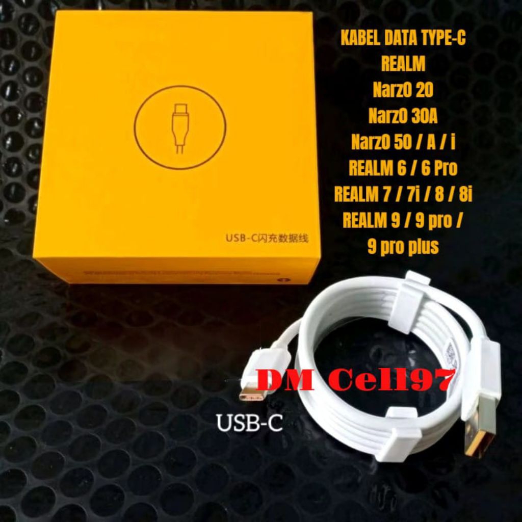 KABEL DATA TIPE -C REALM NARZO 20/ NARZO 30A/ NARZO 50/ NARZO 50A/ NARZO 50i/REALM 6 / 6 PRO/REALM 7