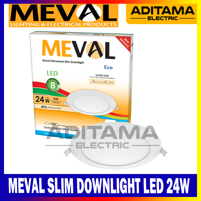 MEVAL DOWNLIGHT PANEL BULAT SLIM 24W 24 WATT 24WATT 11inch