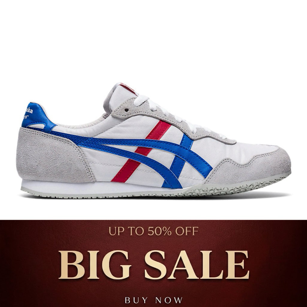 Onitsuka Tiger Serrano White Blue Red Unisex