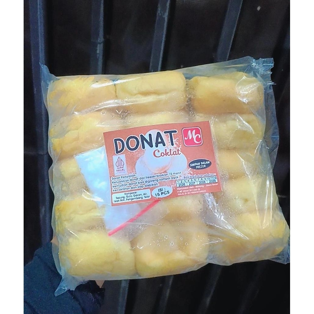 donat bomboloni coklat isi 15 pcs
