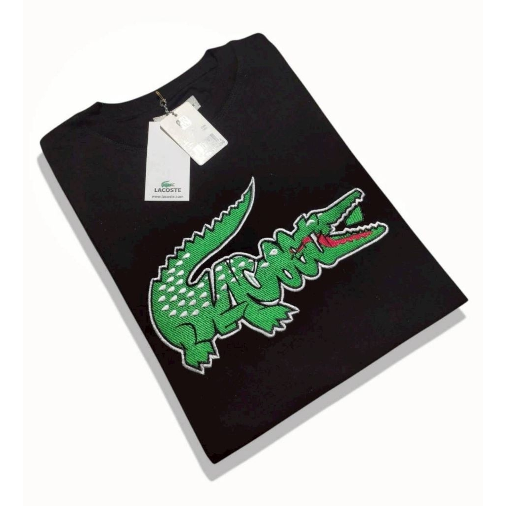 Baju Kaos Pria Distro Crocodil Bordir Premium Katun Tebal Lembut Nyaman