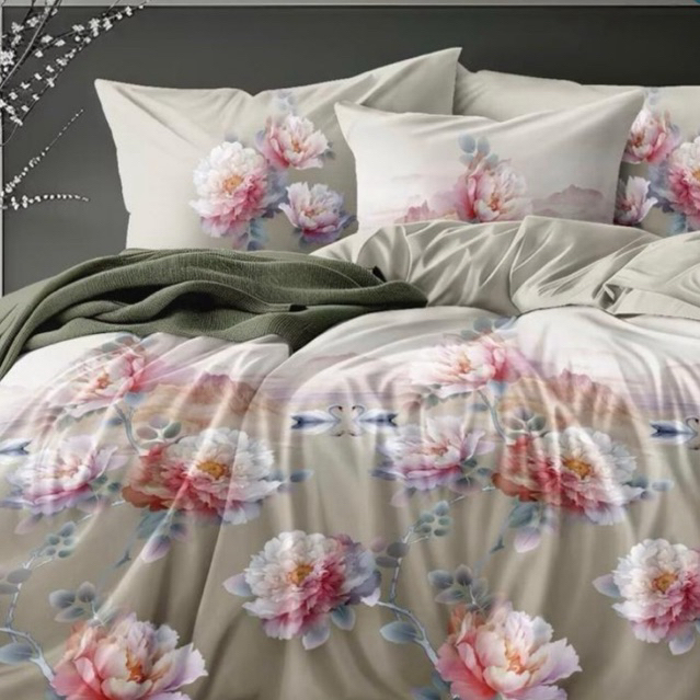BIOSIBEDDING Bedcover Katun Jepang Motif Bunga minimalis Vintage Murah Original - grosir Sprei