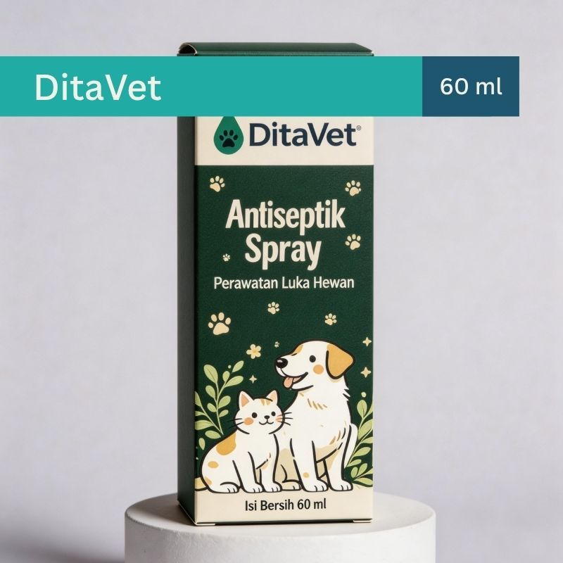 DITAVET SPRAY - Obat Luka Kucing Anjing Peliharaan Cepat Kering