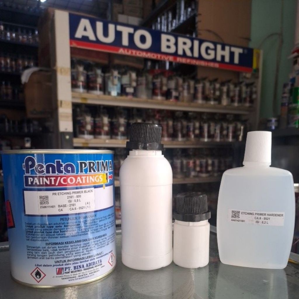 Etching primer cat dasar galvanis stainless alumunium 250 mili set