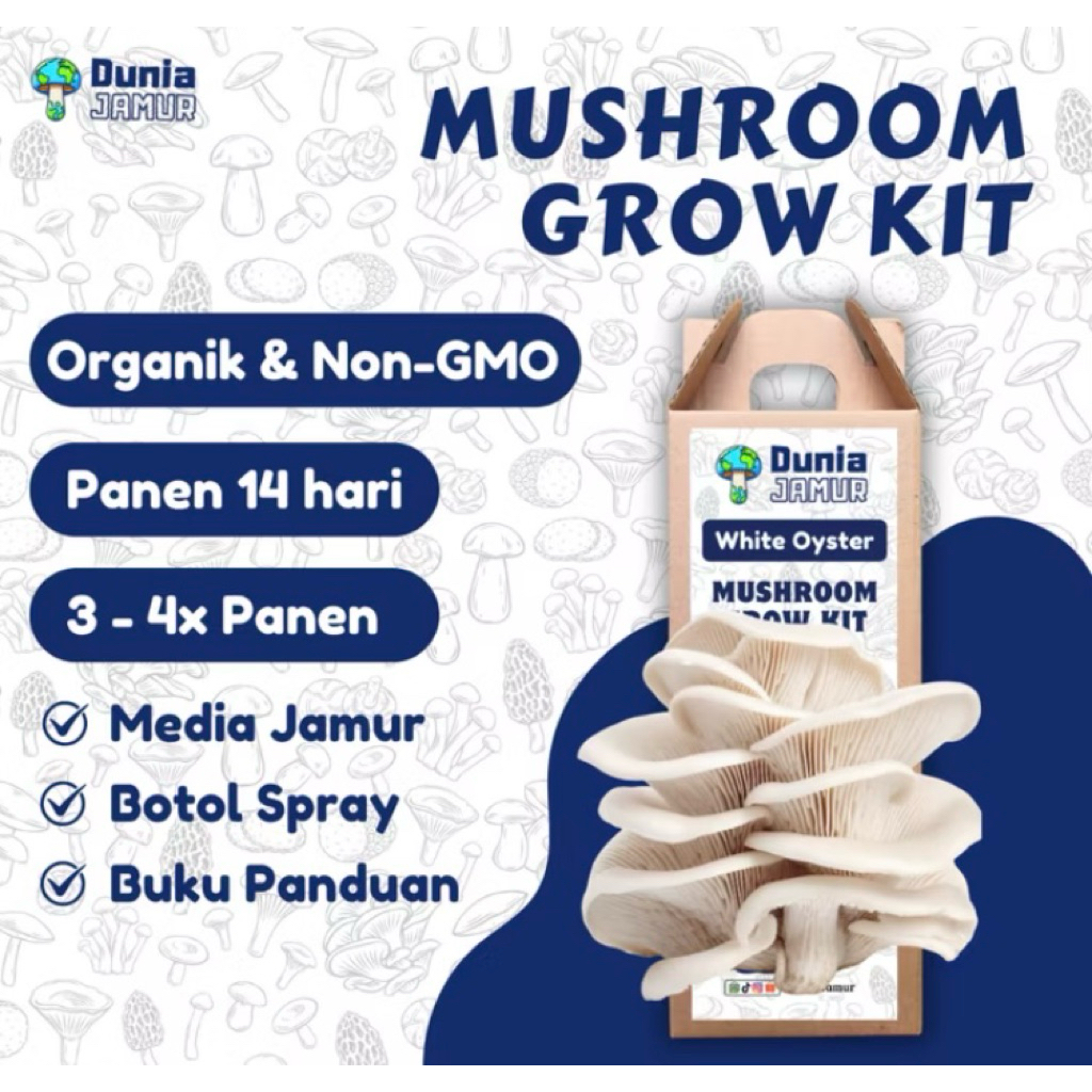 Paket Budidaya Jamur Tiram Mainan Edukasi Belajar Gardening Anak Mushroom Grow Kit