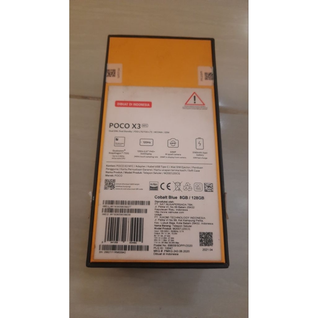 dus hp poco x3 nfc ram 8/128
