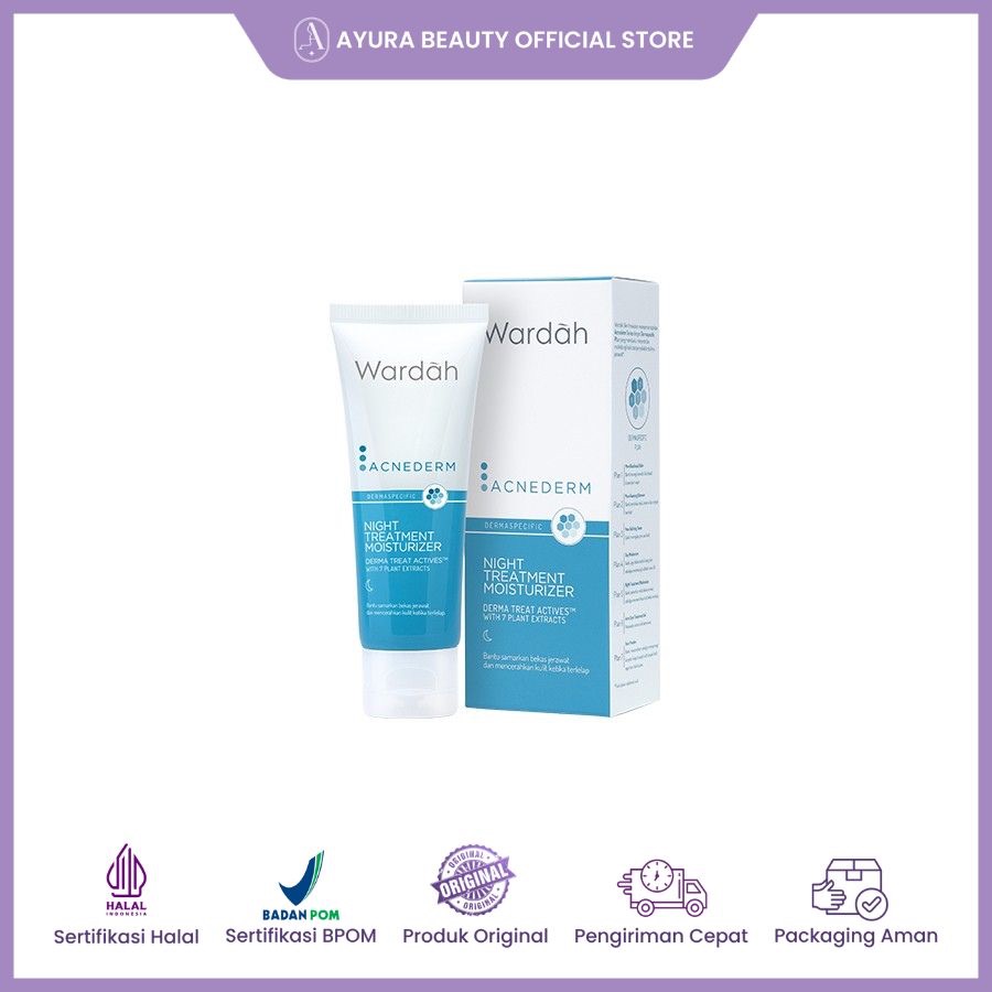 Wardah Acnederm Night Treatment Moisturizer