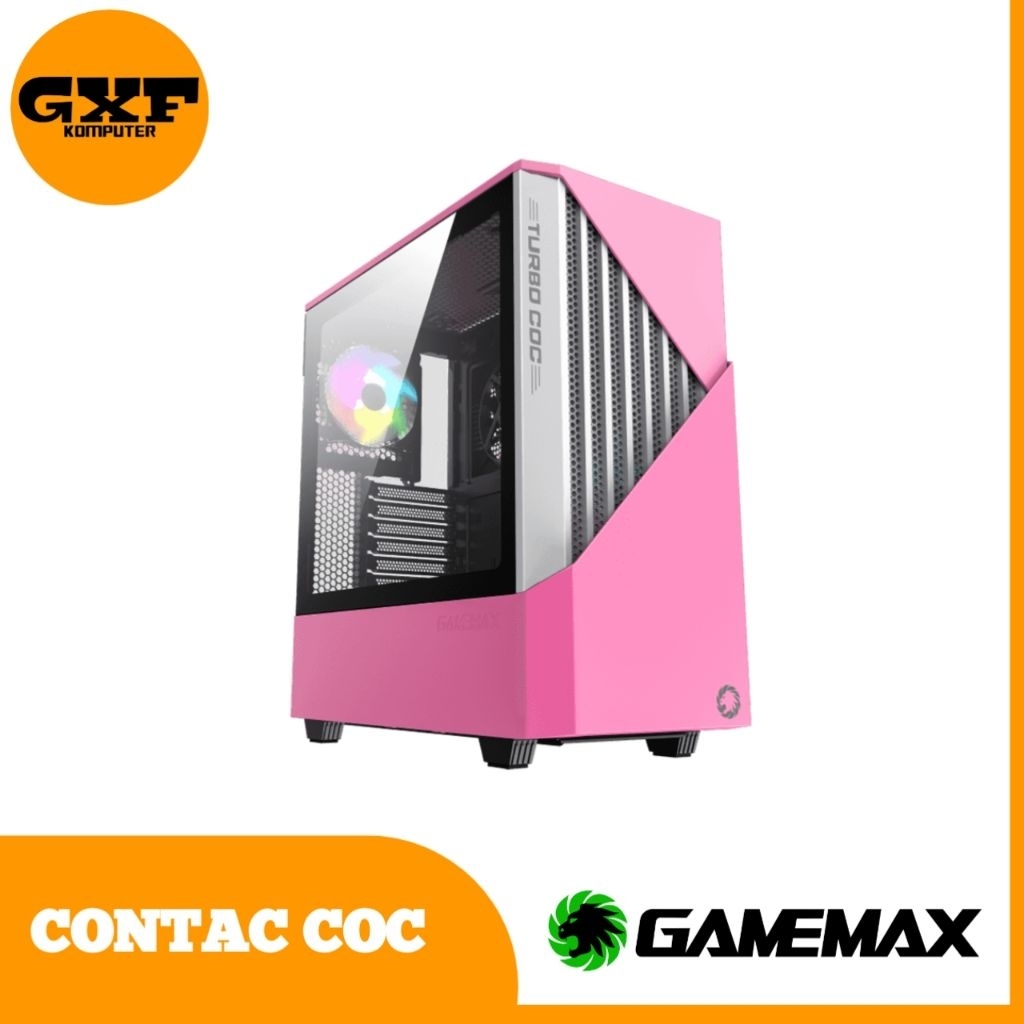 GAMEMAX CONTAC COC White Pink E-ATX With COC Fan & PWM