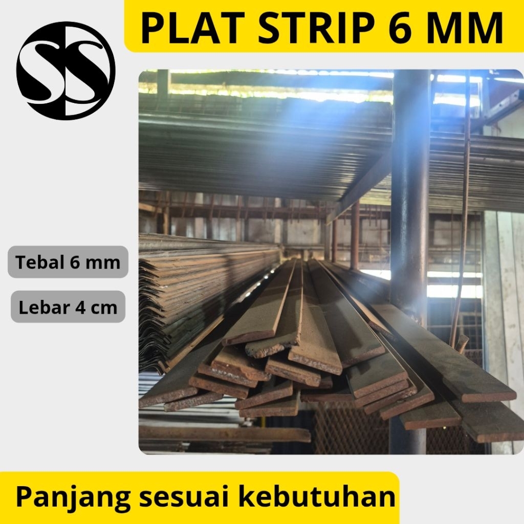 Plat Strip Tebal 6 mm Lebar 4 cm | Besi Plat Strip