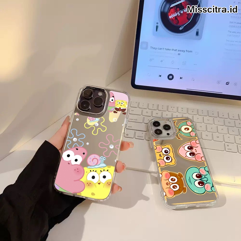 PINKY STAR AND FRIENDS MIRROR HEBE CASE FOR OPPO A3X A5 2025 A5X A6 A6X A9 A15 A16 A17 A18 A31 A36 A