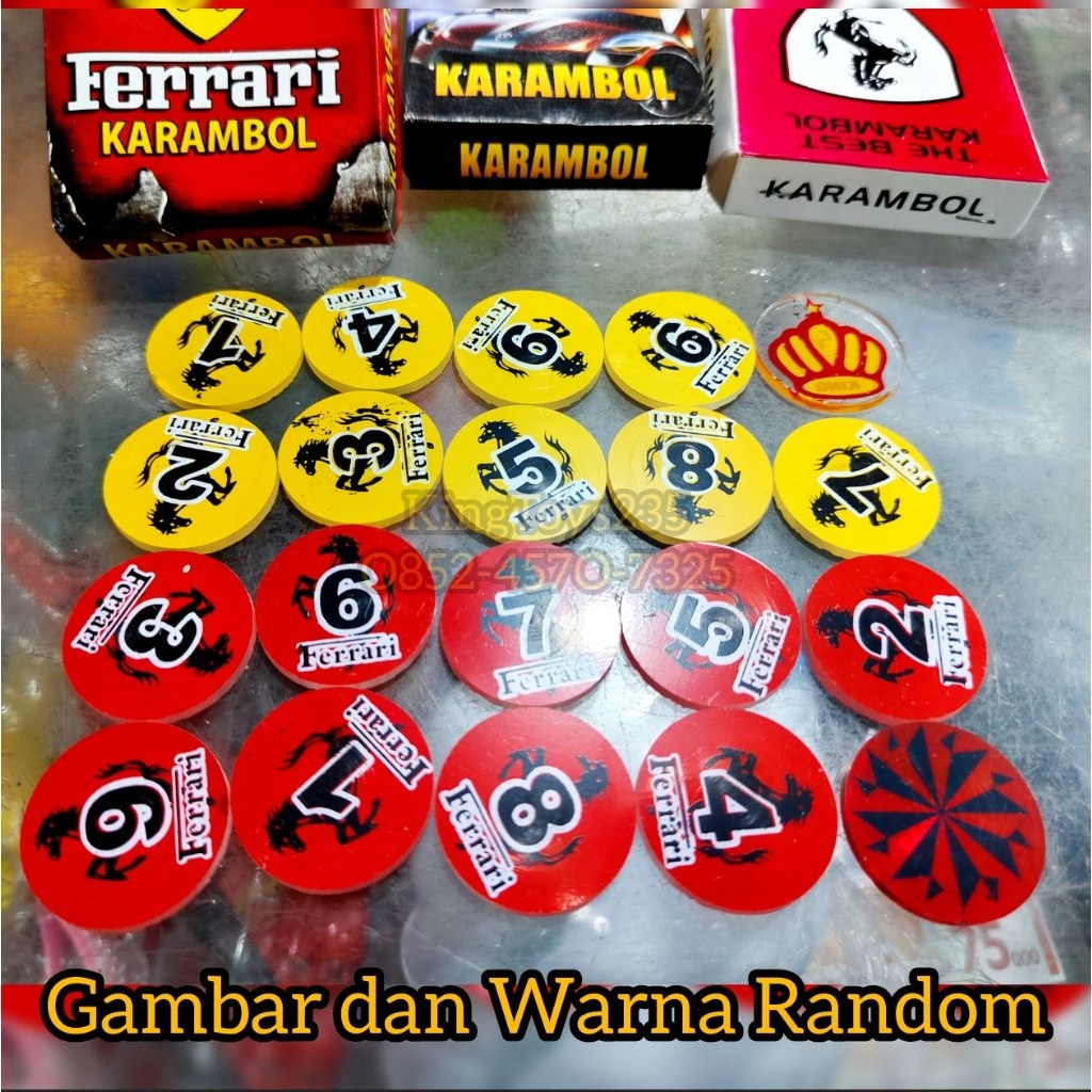 Mainan Anak Biji Bola Karambol isi 20pcs Warna dan Gambar RANDOM Mainan Jadul Pontianak