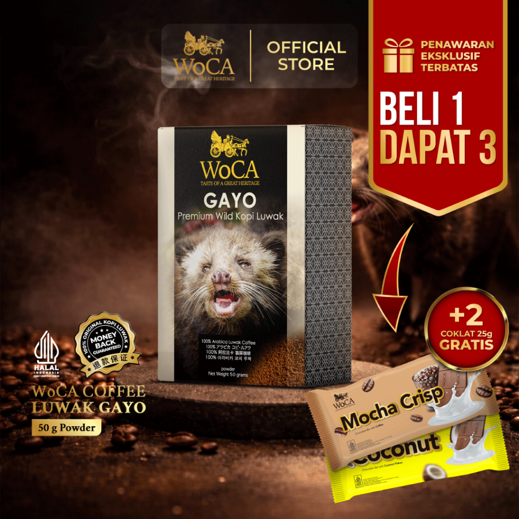 WoCA Kopi Luwak Gayo 50 gram powder