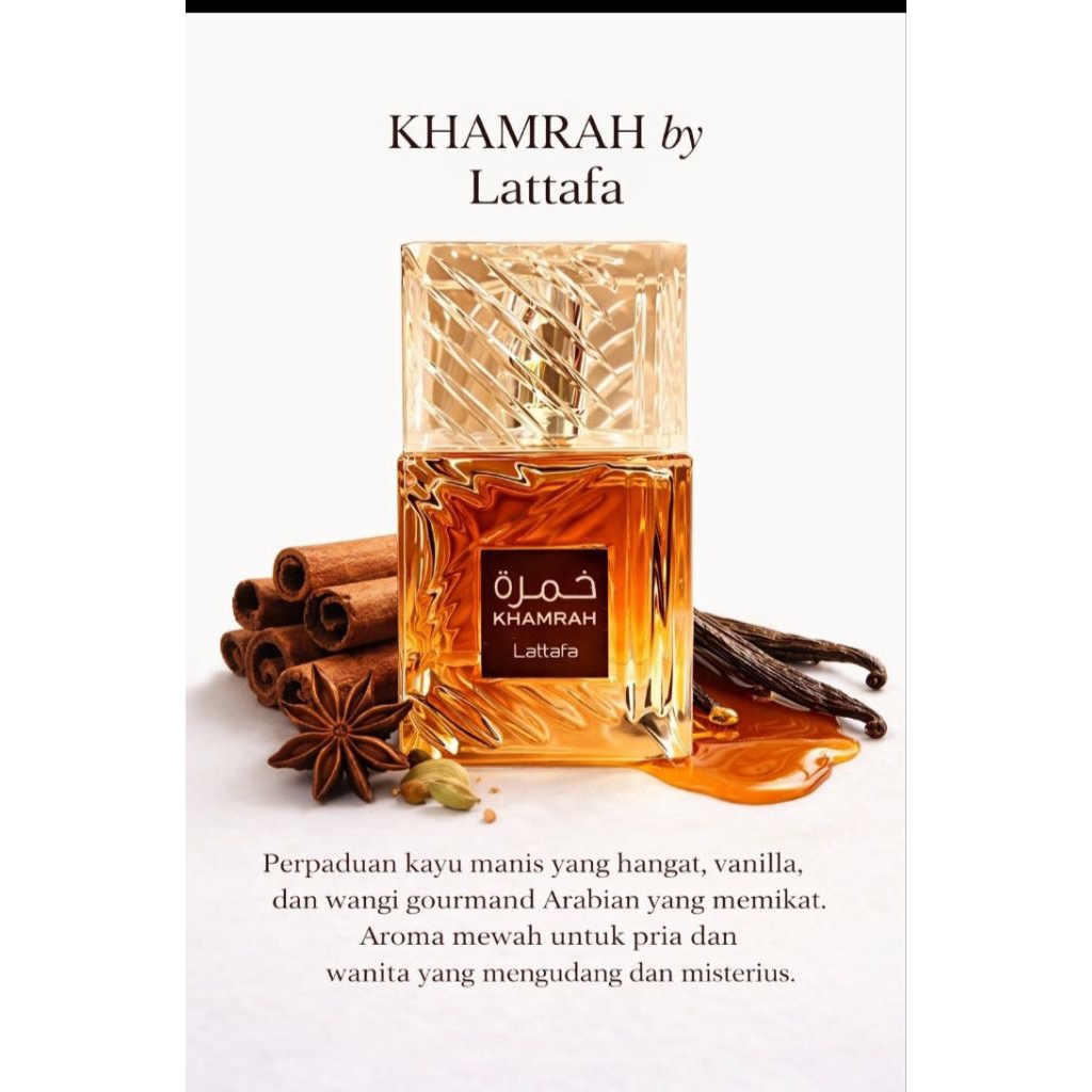 parfum Khamrah lattafa 10ml harga 25.000