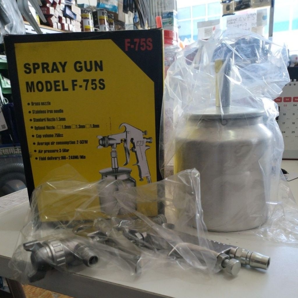 spray gun f75 tabung bawah