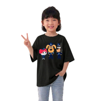 Baju Distro Anak perempuan motif kartun polisi labrador kaos anak perempuan oversize usia 3 - 13 tah