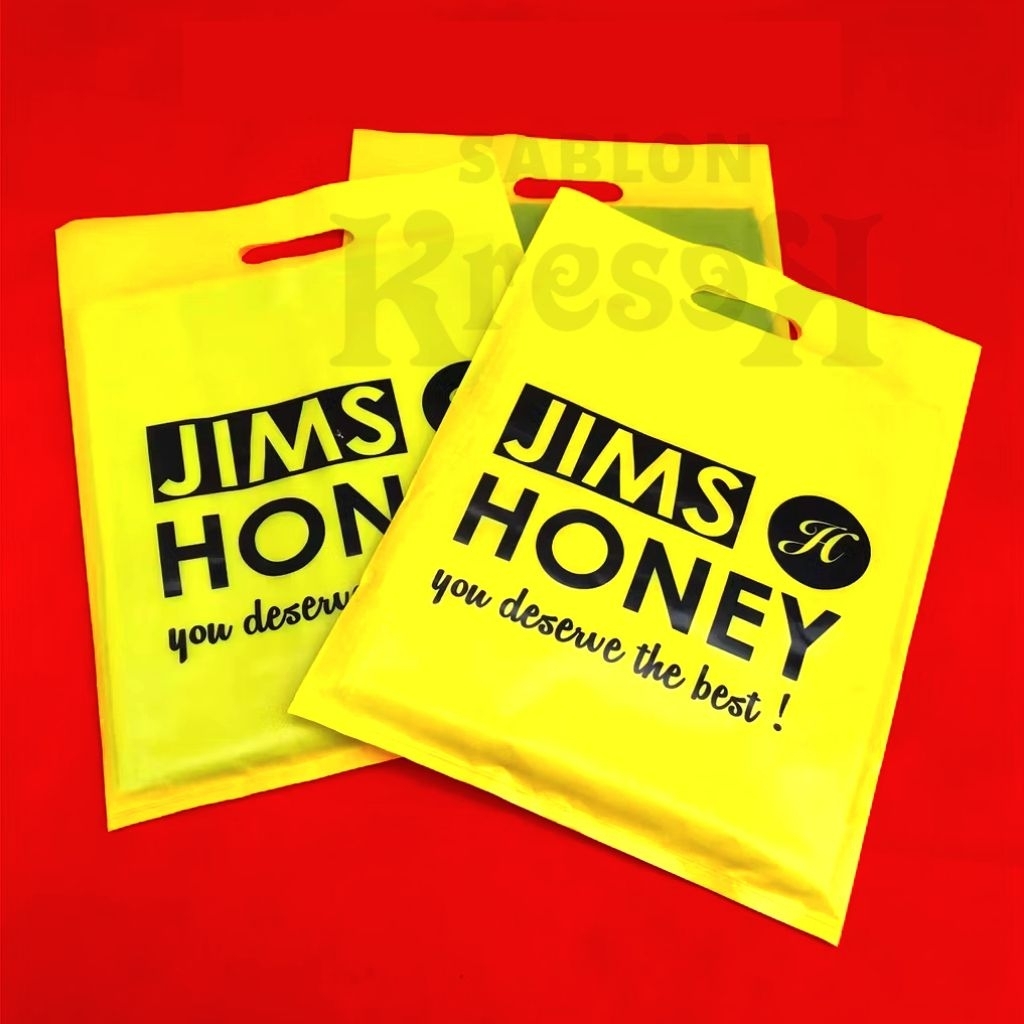 Plastik sablon CUSTOM kresek sablon kresek plastik plong plastik olshop sablon custom murah