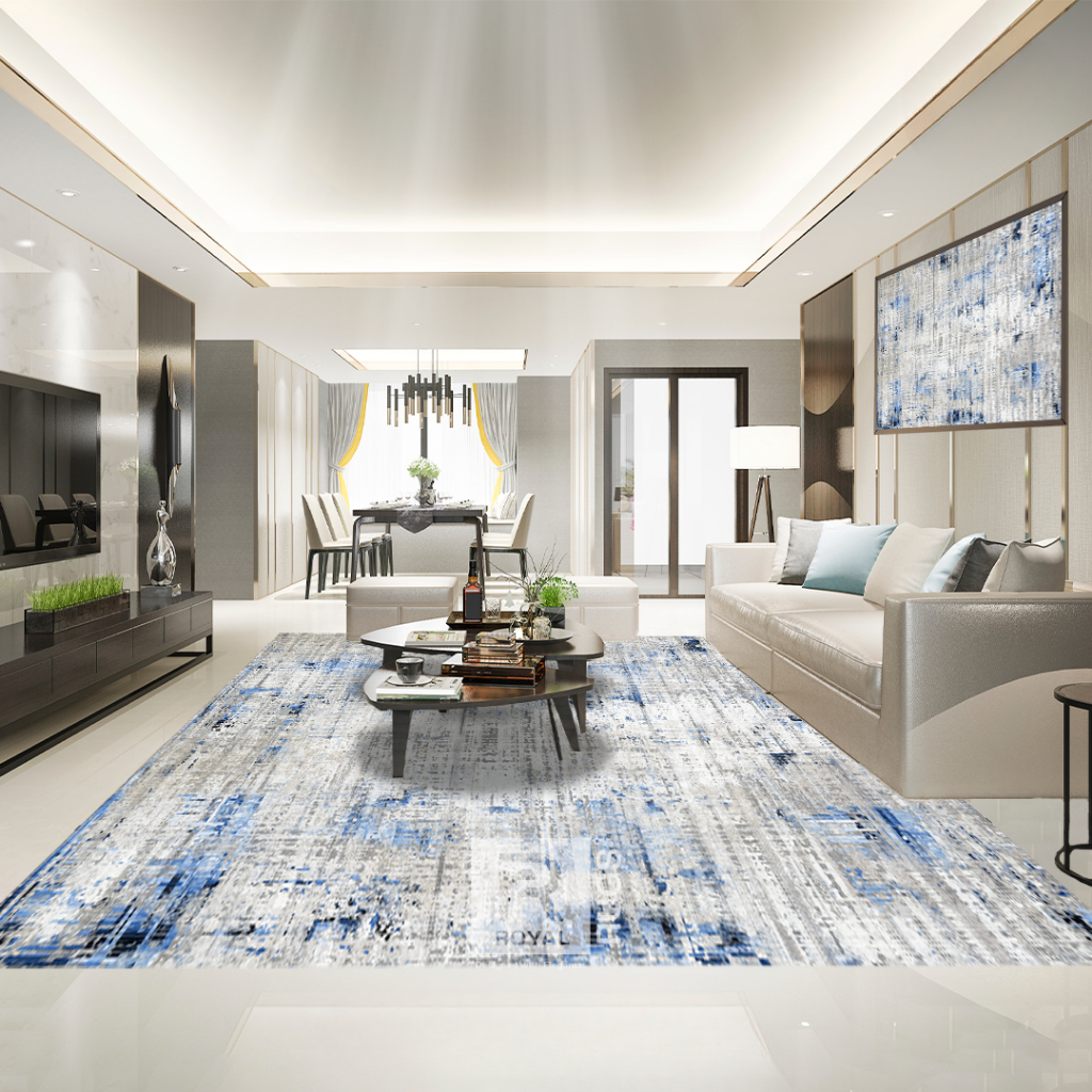 RoyalRugs - Karpet PREMIUM ABSTRACT Permadani  - Karpet Ruang Tamu Estetik Tebal Anti Slip Lembut