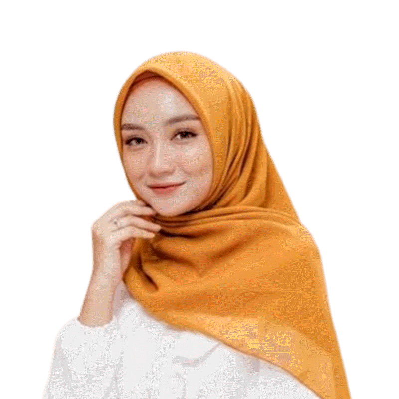 COCO & MER Kerudung Segi Empat Bella Square Kuning