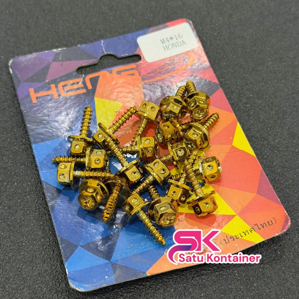 STAINLESS GOLD baut body probolt stainless flower drat kasar yamaha mio fino soul nmax heng thailand