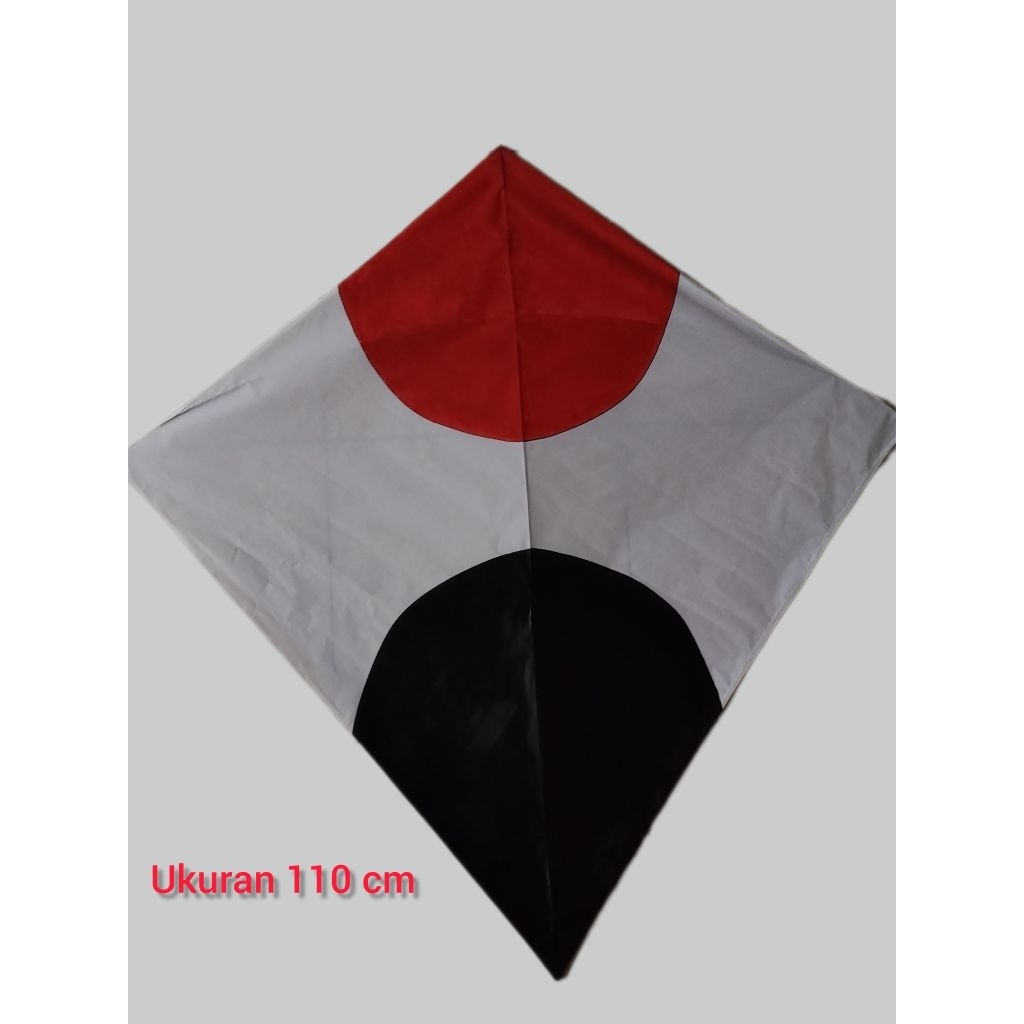 layangan ukuran 110cm, stelan jepret, giblur