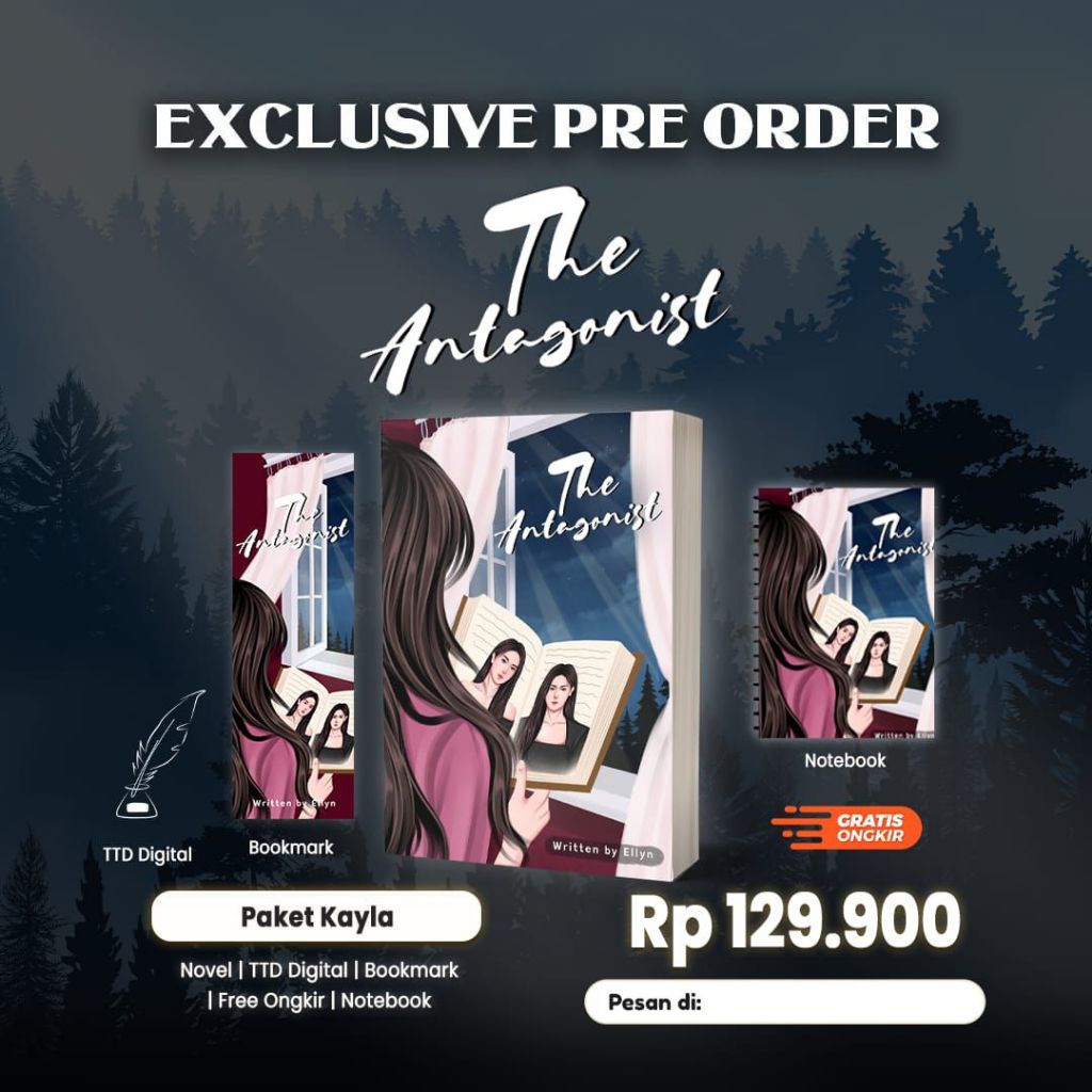 PRE ORDER -The Antagonist by Ellyn novel wattpad ori grass media