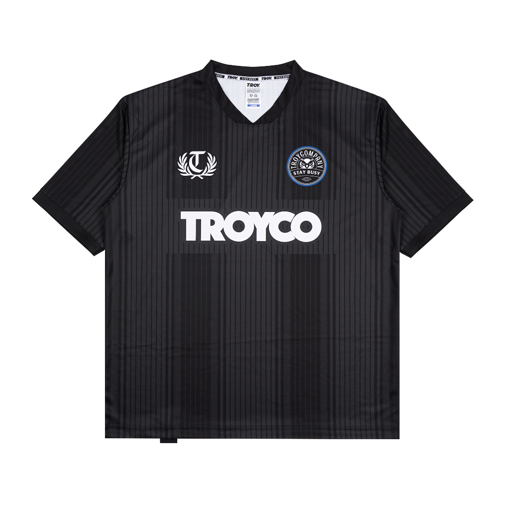 Troy Company Jersey Black Grey Troyco Owl - Jersey Hitam Abu Klasik V-Neck JSM 3582