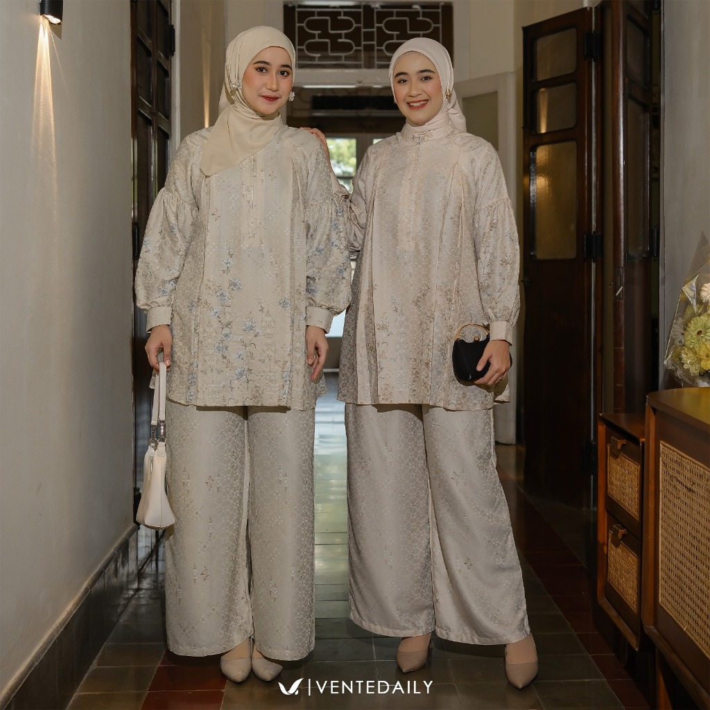 Ventedaily - Firya Oneset Busui Motif Bunga Baju Rumahan Wanita Kekinian