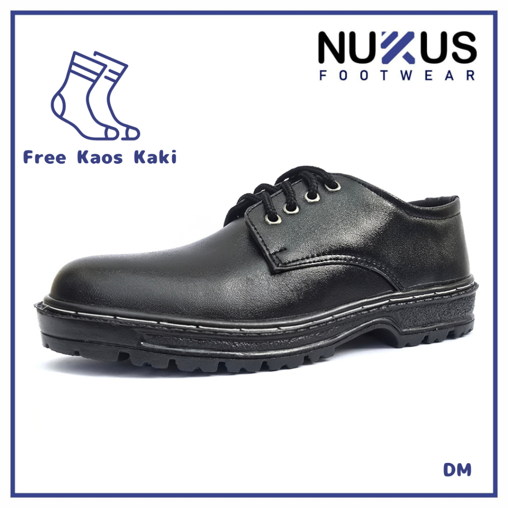 Nukus Sepatu Pantofel Pria Docmart Hitam Tali - Pantofel DM