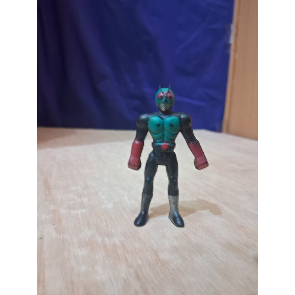 Action Figure Kamen Rider 2 Figure Karet Mainan Jadul Vintage Ukuran Kecil Mini