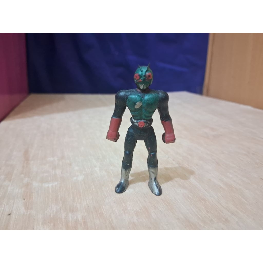 Figure Kamen Rider 2 Ukuran Kecil Mini Figure Karet Mainan Jadul Vintage