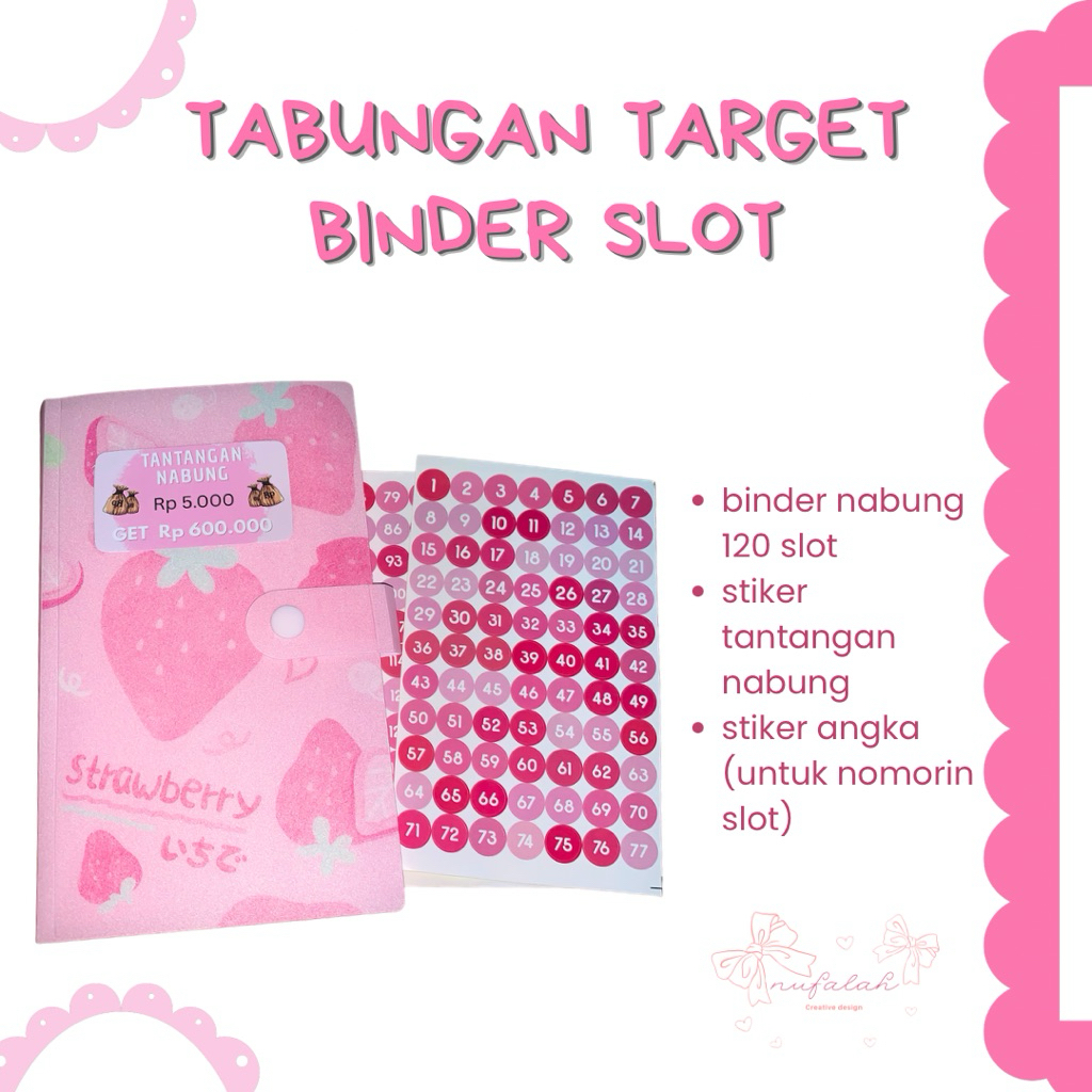 TABUNGAN TARGET BINDER 120 SLOT I TABUNGAN BINDER | BINDER