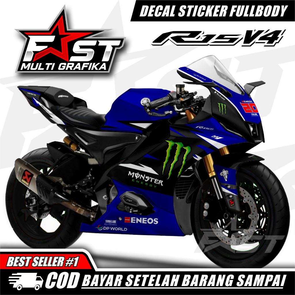 Decal R15 V4 Full Body Stiker R15 V4 Full Body Dekal R15 V4 Jepang Racing Variasi Stiker R15 V4 Full