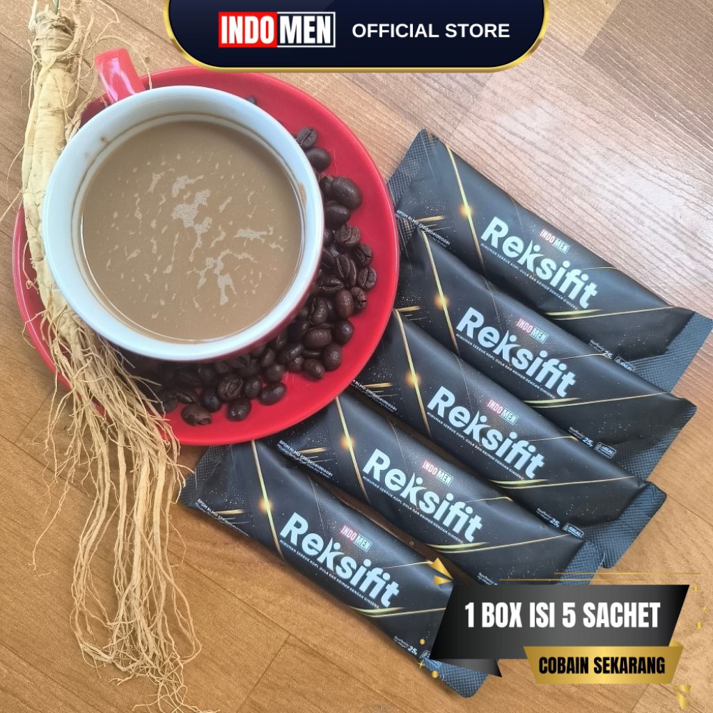 INDOMEN Reksifit Kopi Ginseng 1 Box 5 Sachet Terfavorit Alternatif Kopi Java Plus
